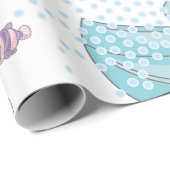 かわいい人魚と海洋生物生き物 ラッピングペーパー (ロールコーナー)