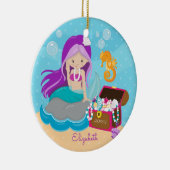 かわいい人魚のオーナメント セラミックオーナメント (右)