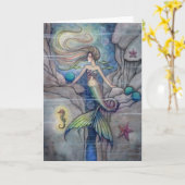 かわいい人魚のカードの下に何が横たわっているか カード (黄色い花)