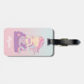 かわいい人魚のグラデーション少女の名前ラゲッジタグ ラゲッジタグ (裏面横)