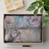 かわいい人魚のデコパージュ 薄葉紙 (ギフト)