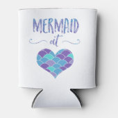 かわいい人魚のハート缶 缶クーラー (正面)