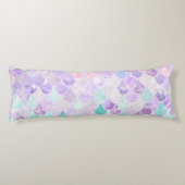 かわいい人魚のパステル調の紫色、抱き枕 ボディピロー (裏面)