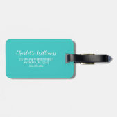 かわいい人魚のパーソナライズな女の子 ラゲッジタグ (裏面横)