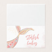 かわいい人魚のパーティー食品ラベル (外部フラット)