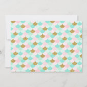 かわいい人魚の一角獣パーティの招待状 招待状 (裏面)