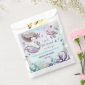 かわいい人魚の下の海の女の子の赤ちゃんシャワーパーティー フェイバーバッグ (封をした状態)