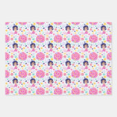 かわいい人魚の包装紙セット3 ラッピングペーパーシート (正面)