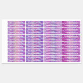 かわいい人魚の女の子ピンク紫の子供の名前バックスクール ラベル (シート)