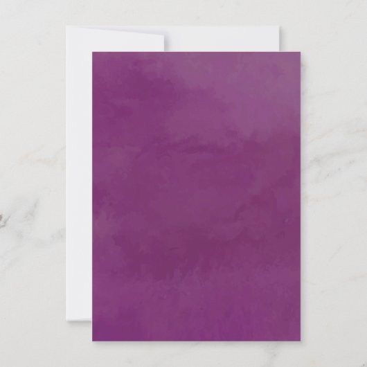 かわいい人魚の女の子ベビーシャワー招待状 – 紫 招待状 (裏面)