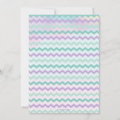 かわいい人魚の女の子誕生日ザシープール 招待状 (裏面)