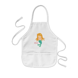 かわいい人魚の女の子 オーダーメイド エプロン