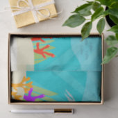 かわいい人魚の女カラフルの子 薄葉紙