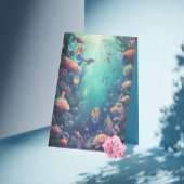 かわいい人魚の子供の誕生日パーティーの招待 招待状