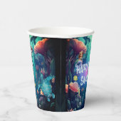 かわいい人魚の子供の誕生日パーティーの招待 紙コップ (右)