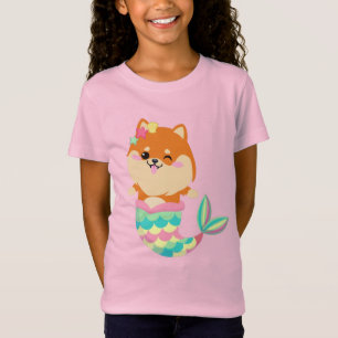 かわいい人魚の子犬の子ども Tシャツ