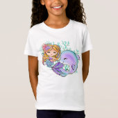かわいい人魚の恋人の名前 Tシャツ (正面)