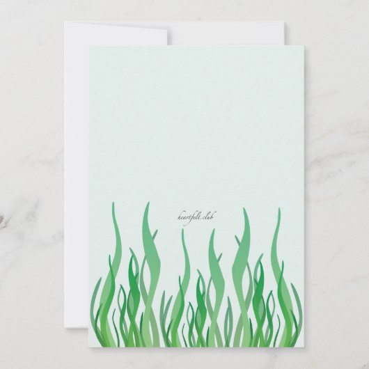 かわいい人魚の招待状 招待状 (裏面)