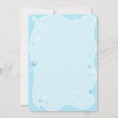 かわいい人魚の招待状、海の下の誕生日 招待状 (裏面)