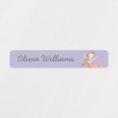 かわいい人魚の日気に学校服防水 ラベル (デザイン1)