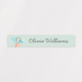 かわいい人魚の日気に学校服防水 ラベル (デザイン2)