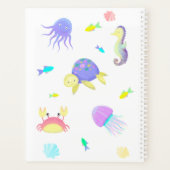 かわいい人魚の海のネオン プランナー手帳 (裏面)