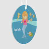 かわいい人魚の海の生き物ガールズルーム オーナメント (正面)