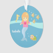 かわいい人魚の海の生き物ガールズルーム オーナメント (正面)