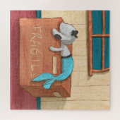 かわいい人魚の犬 ジグソーパズル (横)