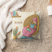 かわいい人魚の猫の読書コーナー クッション (ブランケット)