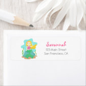 かわいい人魚の美しさ、女の子へ ラベル (インサイチュ)