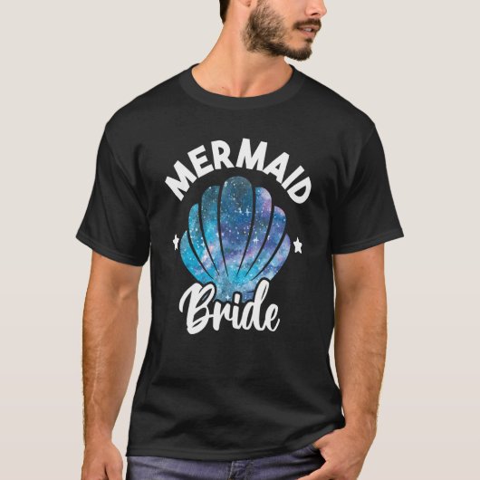 かわいい人魚の花嫁のシーシェルマッチ人魚の分隊 Tシャツ (正面)