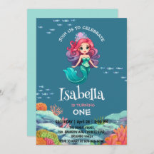 かわいい人魚の虹色のカラフルな誕生日パーティーの名前