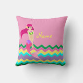 かわいい人魚の装飾用クッション16" x 16" クッション (裏面)