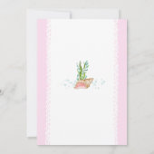 かわいい人魚の誕生日パーティーの招待状 招待状 (裏面)