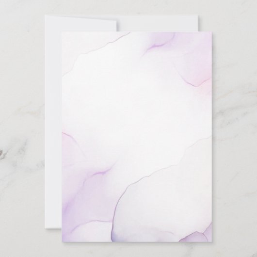 かわいい人魚の誕生日パーティーガール 招待状 (裏面)