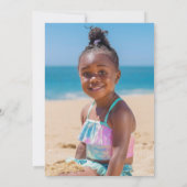 かわいい人魚の誕生日パーティー招待状 招待状 (裏面)