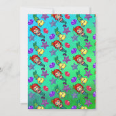 かわいい人魚の誕生日パーティー海 招待状 (裏面)