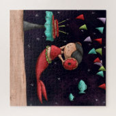 かわいい人魚の誕生日パーティー ジグソーパズル (横)