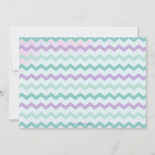 かわいい人魚の誕生日レインボーアンダーザシー写真 招待状 (裏面)