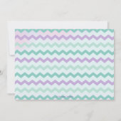 かわいい人魚の誕生日虹色の海の下の写真 招待状 (裏面)