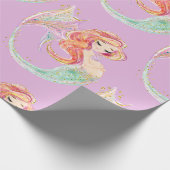 かわいい人魚の赤ちゃんシャワーラッピング紙 ラッピングペーパー (角)