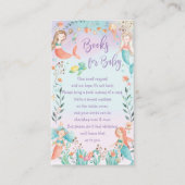 かわいい人魚の赤ちゃんシャワー代わりに本を持ってくる エンクロージャーカード (正面)