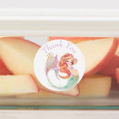 かわいい人魚の赤ちゃんシャワー母ラベル ラベル (貼付)