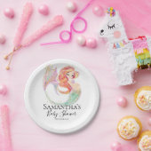 かわいい人魚の赤ちゃんシャワー ペーパープレート (パーティー)