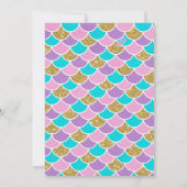 かわいい人魚の9歳誕生日招待状 招待状 (裏面)