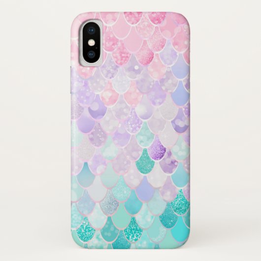かわいい人魚のAppleのiphoneの場合、ピンク、紫色、ティール(緑がかった色) Case-Mate iPhoneケース (裏面)