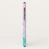 かわいい人魚のAppleのiphoneの場合、ピンク、紫色、ティール(緑がかった色) Case-Mate iPhoneケース (裏面/左)