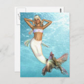かわいい人魚はがき ポストカード (正面/裏面)