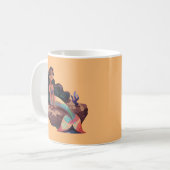 かわいい人魚エレガント娘 コーヒーマグカップ (正面左)